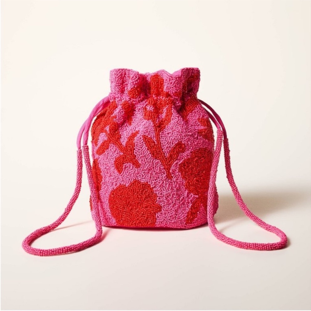 Kate Spade beaded Pink and Red Clutch target collab